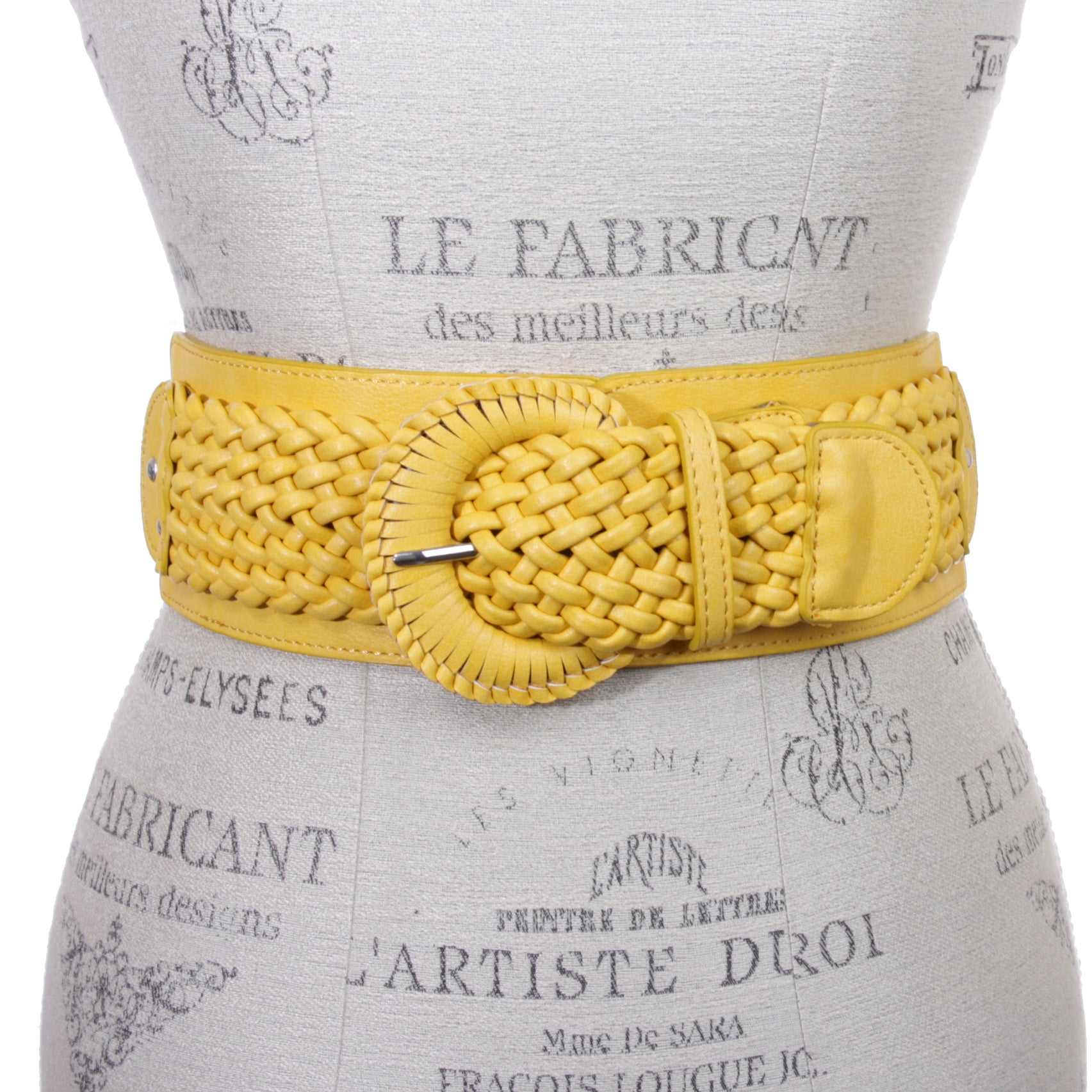 Women's 3" Wide High Waist Braided Fashion Stretch Belt - OnlineBelts