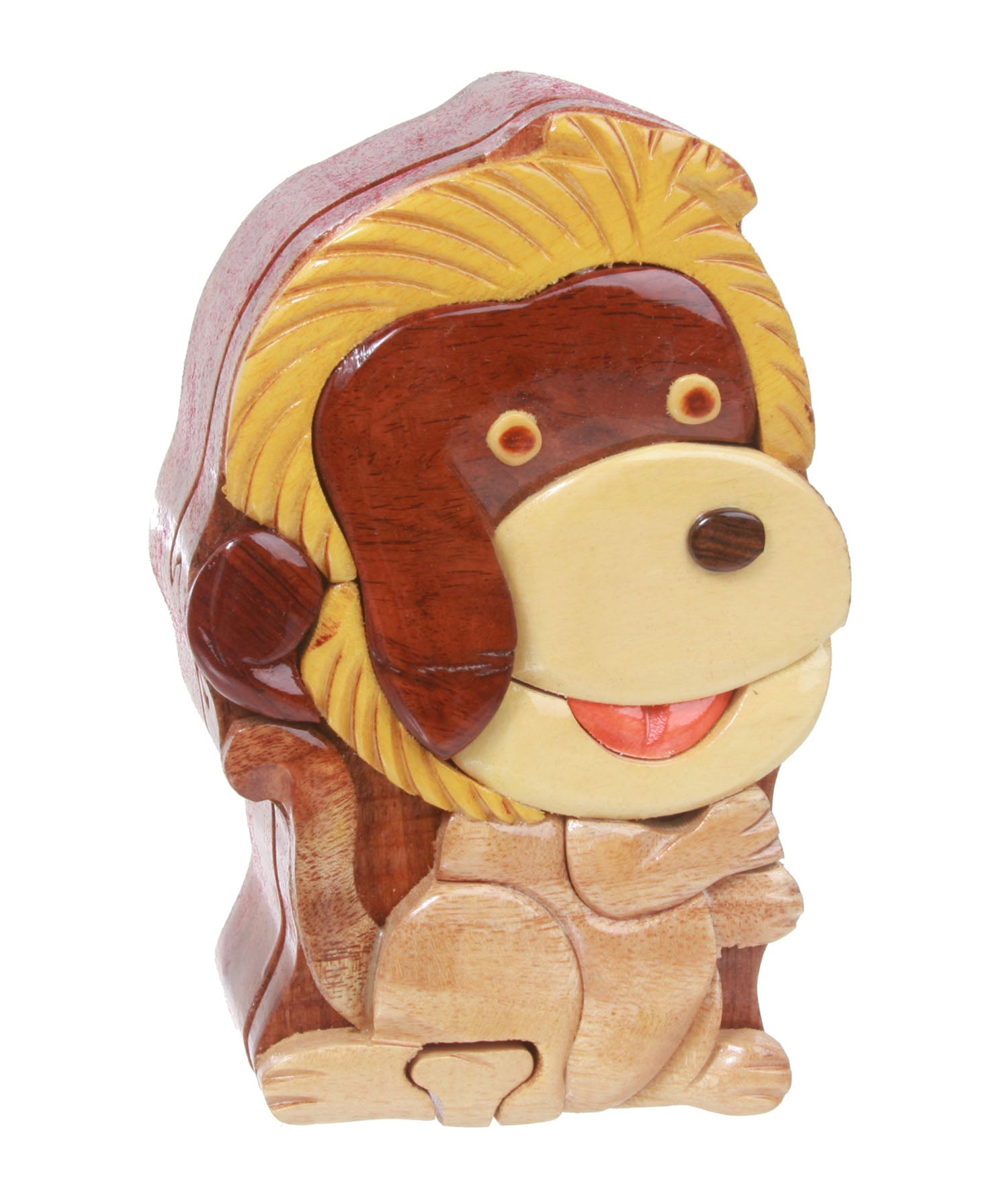 Handcrafted Wooden Monkey Shape Secret Jewelry Puzzle Box - Monkey - OnlineBelts