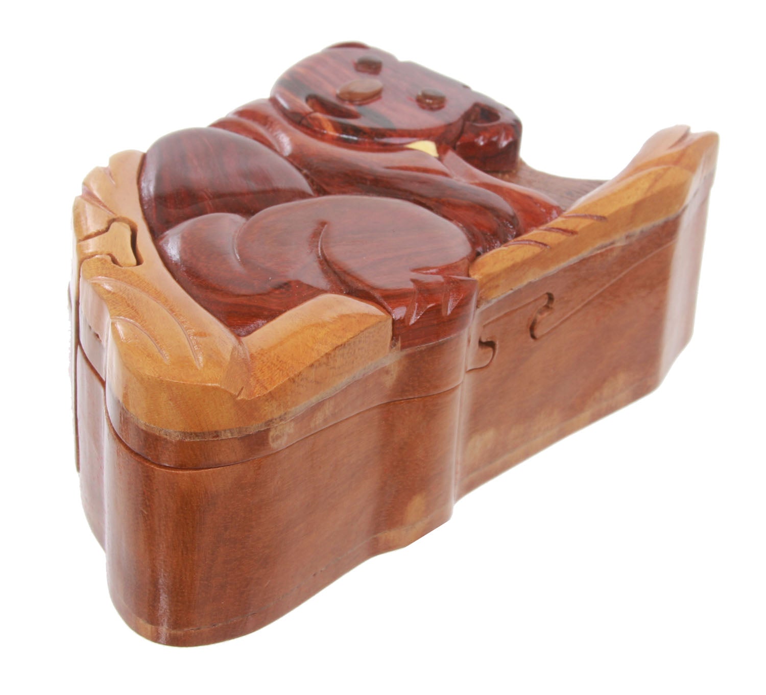 Handcrafted Wooden Koala Shape Secret Jewelry Puzzle Box - Koala - OnlineBelts