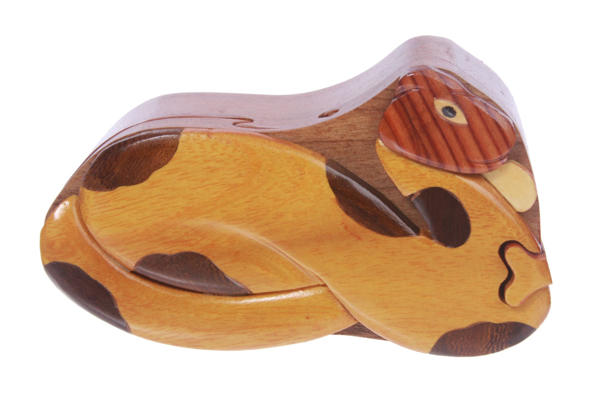 Handcrafted Wooden Snake Shape Secret Jewelry Puzzle Box -Snake - OnlineBelts