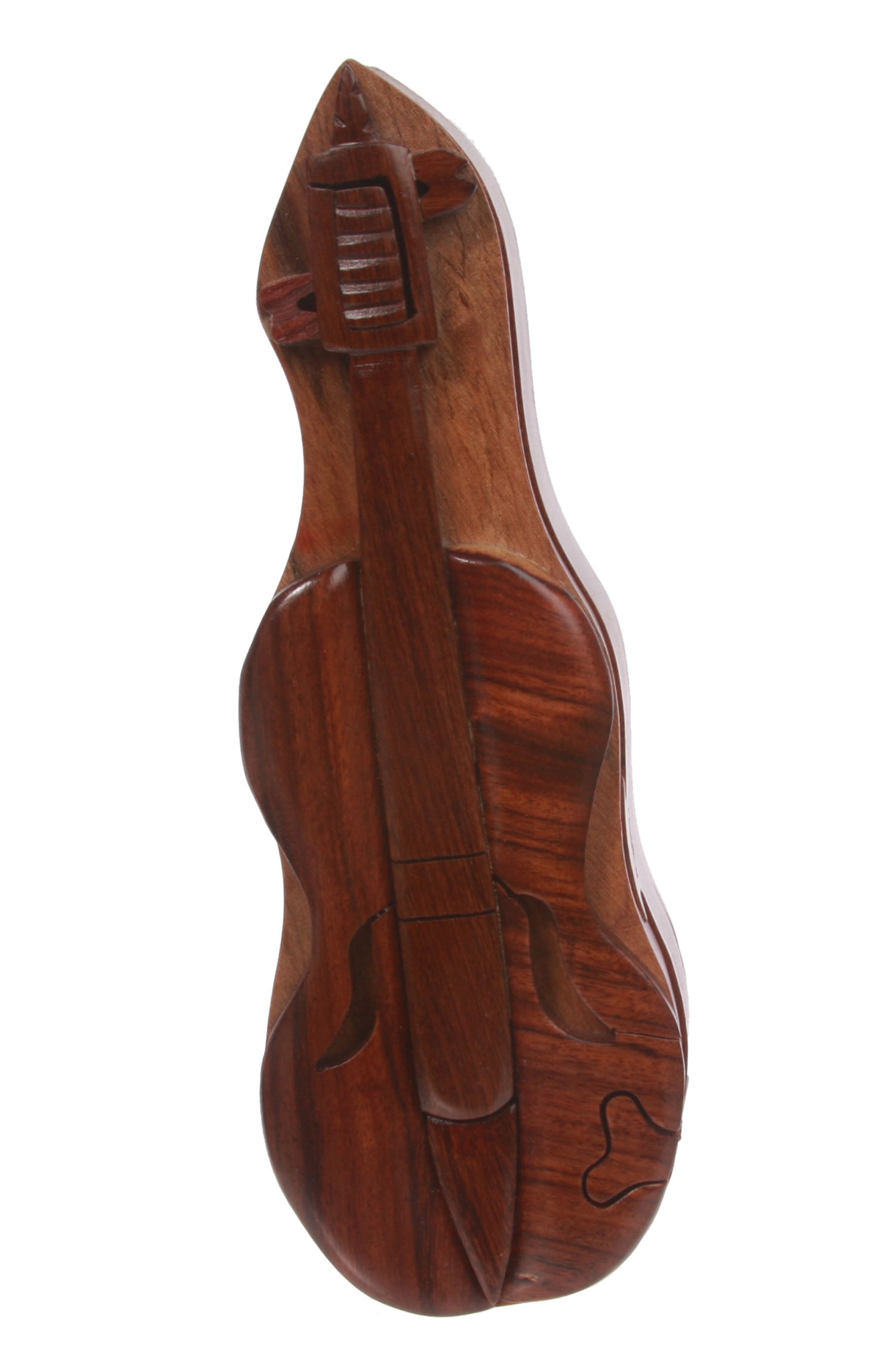 Handcrafted Wooden Cello Shape Secret Jewelry Puzzle Box -Cello - OnlineBelts