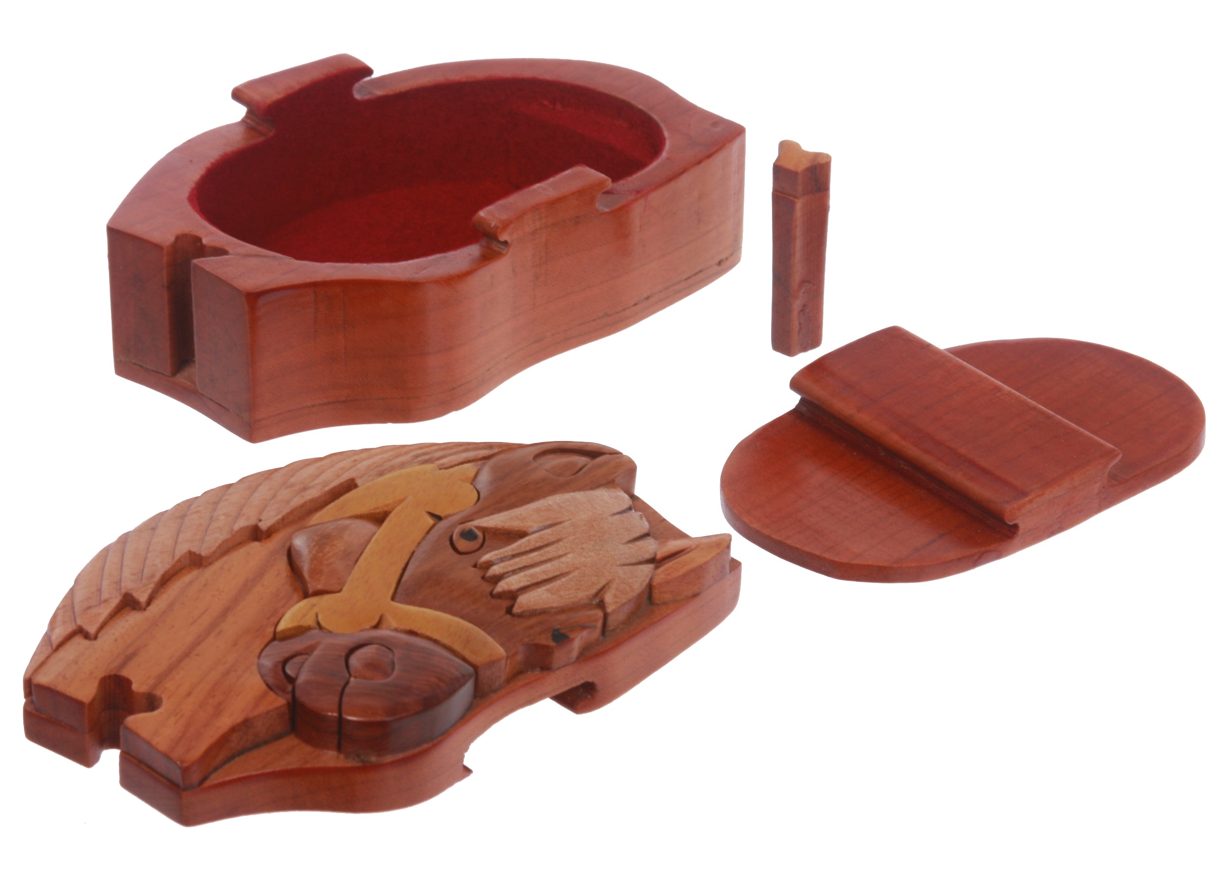 Handcrafted Wooden Horse Shape Secret Jewelry Puzzle Box -Horse - OnlineBelts