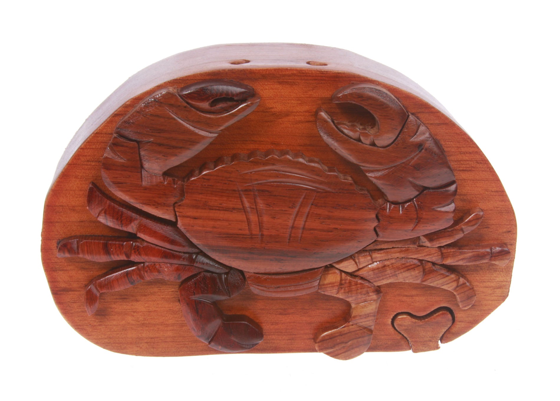 Handcrafted Wooden Crab Shape Secret Jewelry Puzzle Box -Crab - OnlineBelts