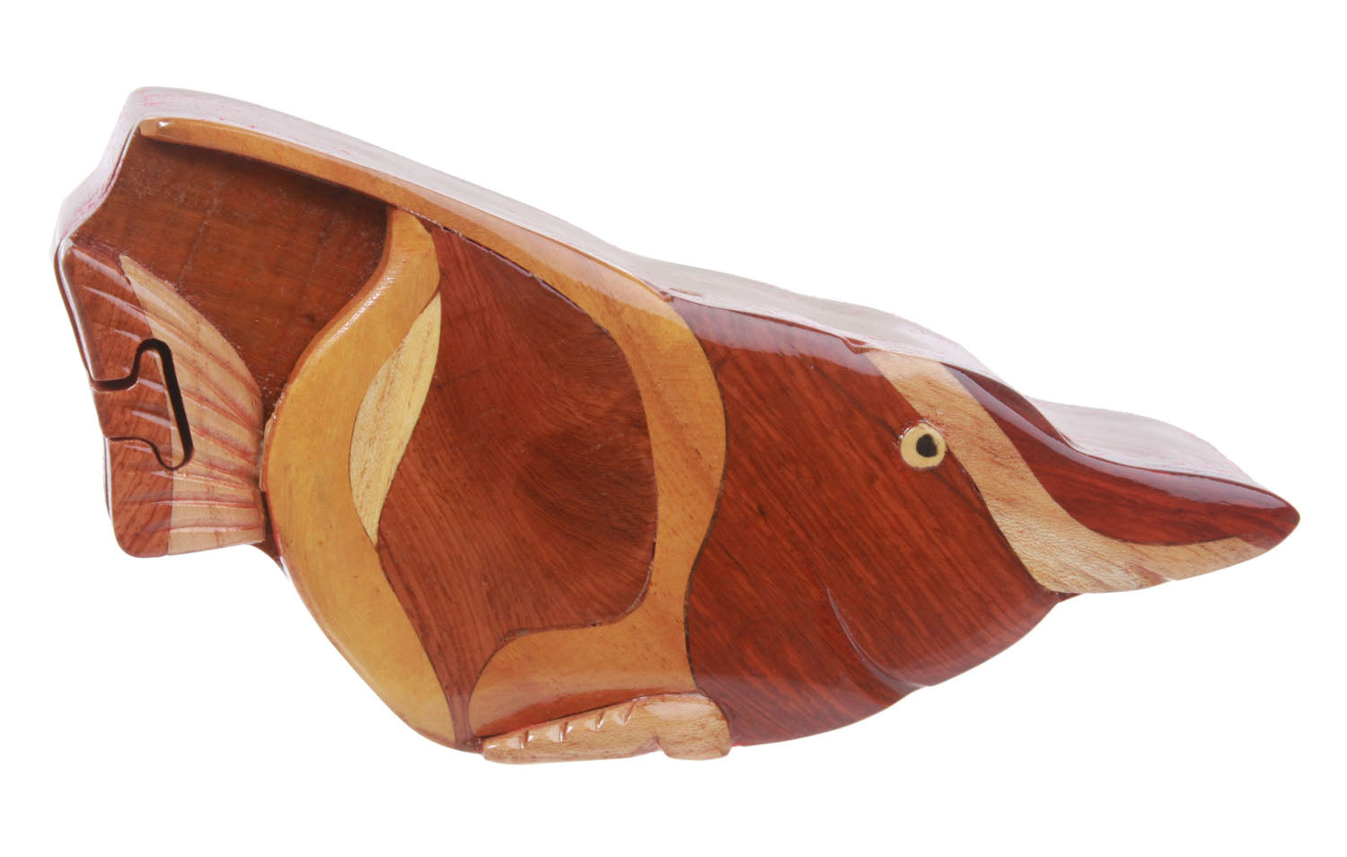Handcrafted Wooden Swordfish Shape Secret Jewelry Puzzle Box - Swordfish