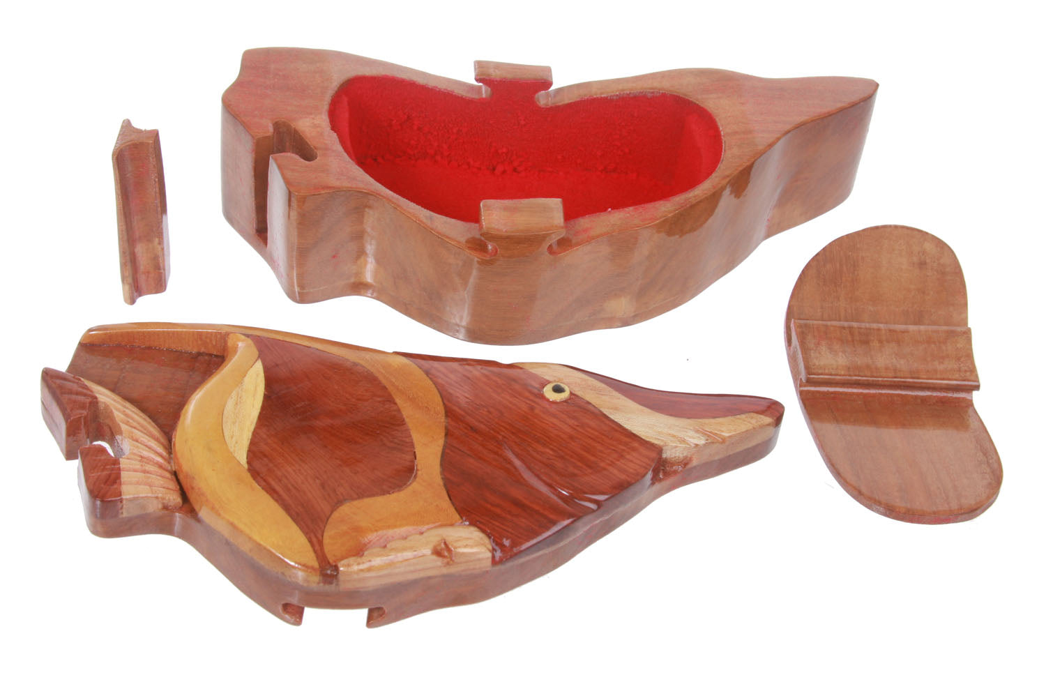 Handcrafted Wooden Swordfish Shape Secret Jewelry Puzzle Box - Swordfish - OnlineBelts