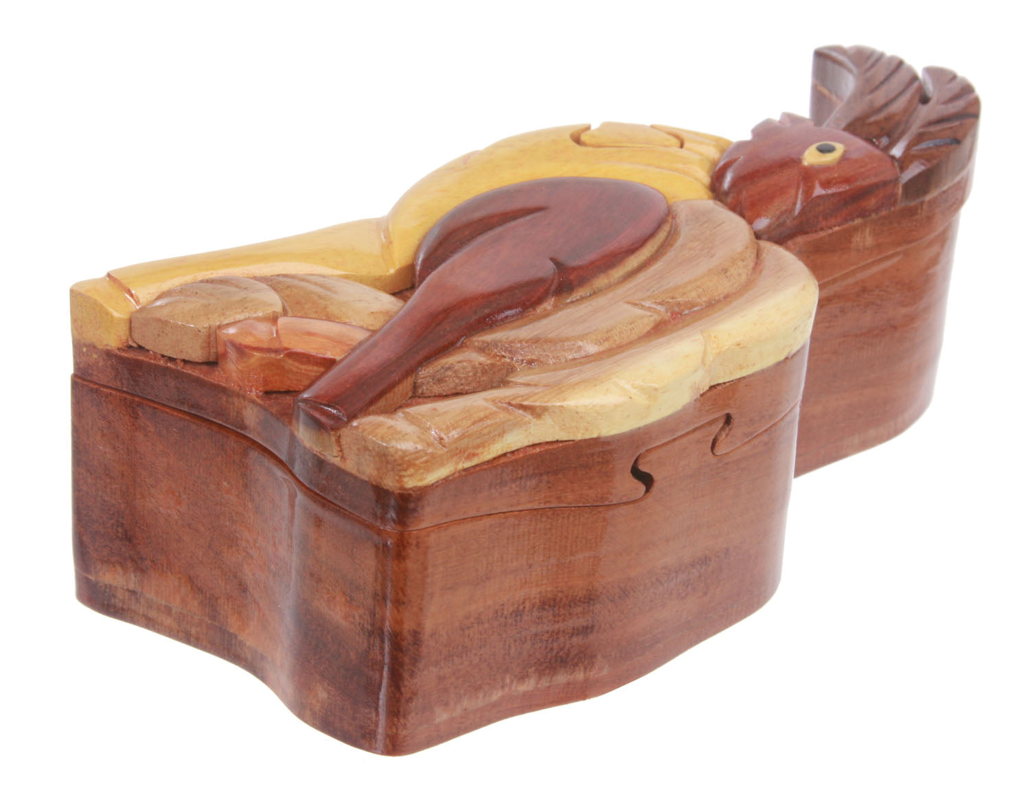 Handcrafted Wooden Goat Shape Secret Jewelry Puzzle Box - Goat - OnlineBelts