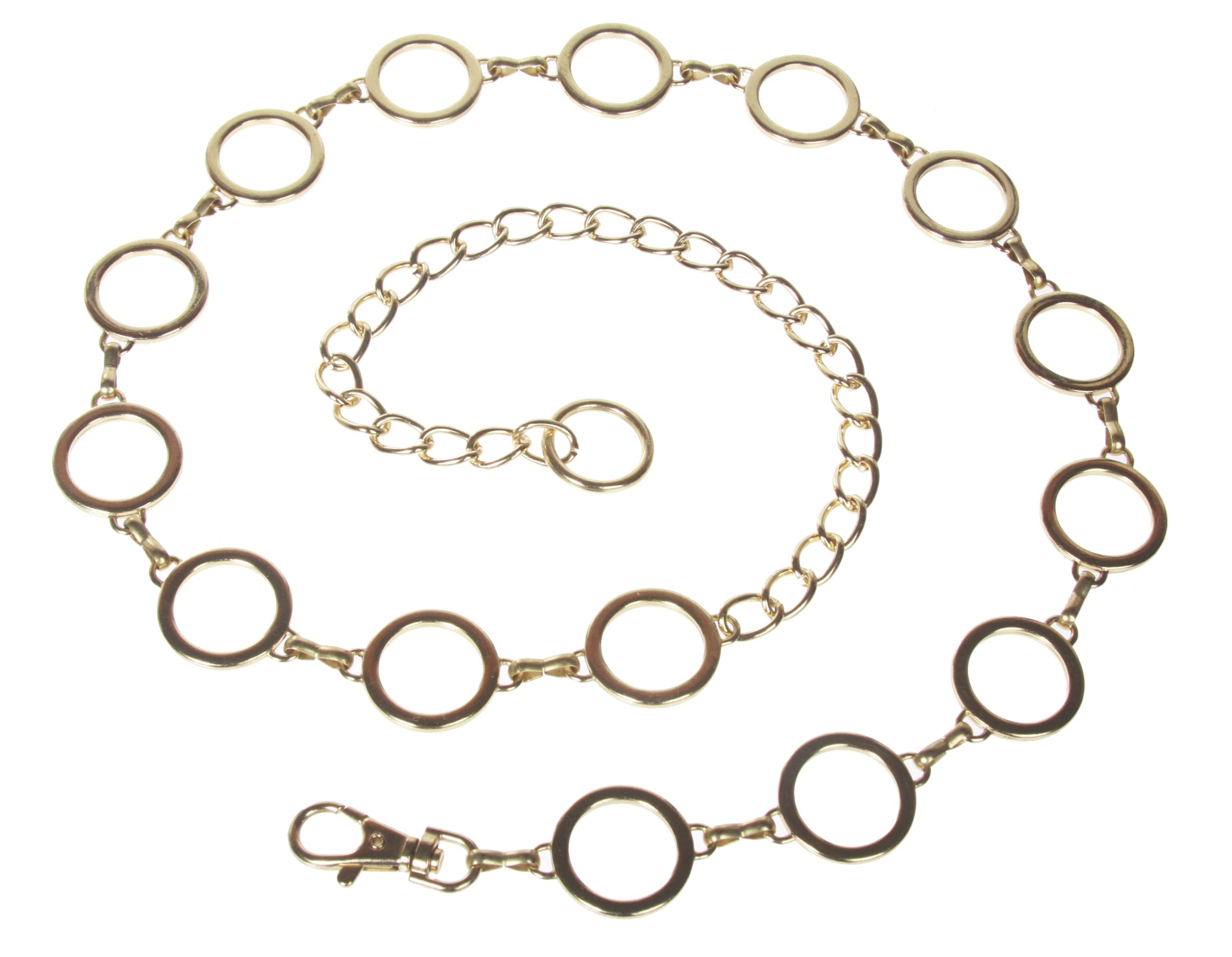 Ladies Metal Circle Chain Belt