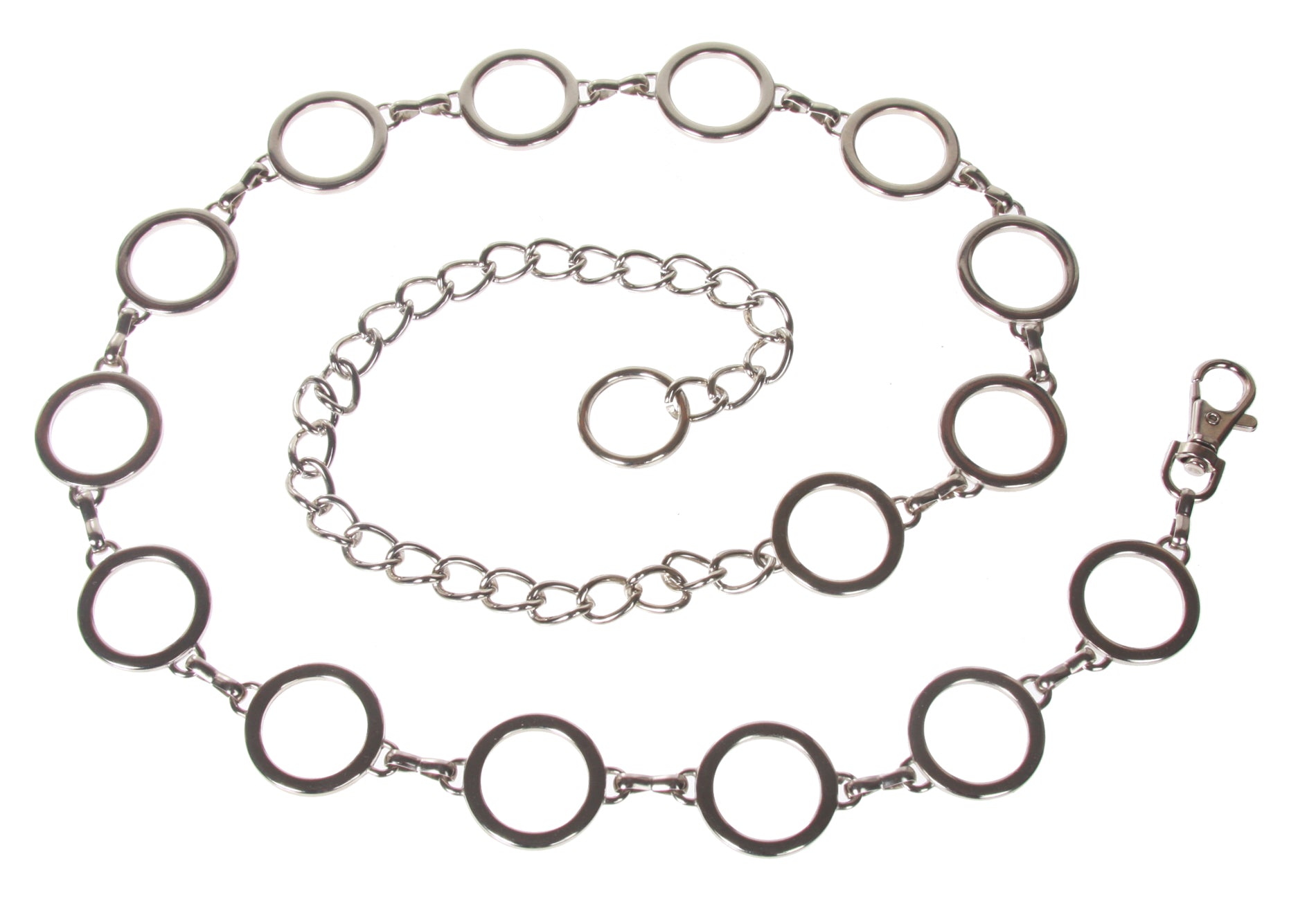 Ladies Metal Circle Chain Belt