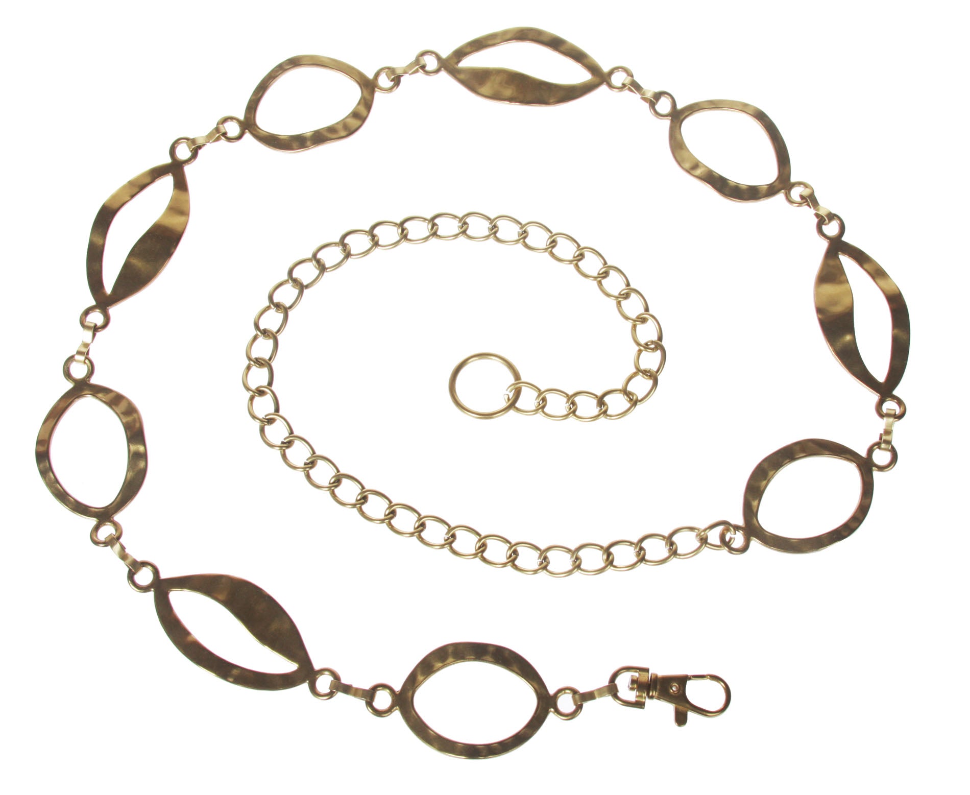 Ladies Oval Metal Chain Belt - OnlineBelts