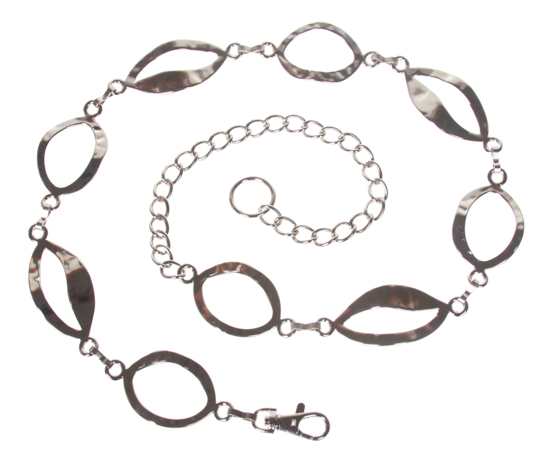 Ladies Oval Metal Chain Belt - OnlineBelts