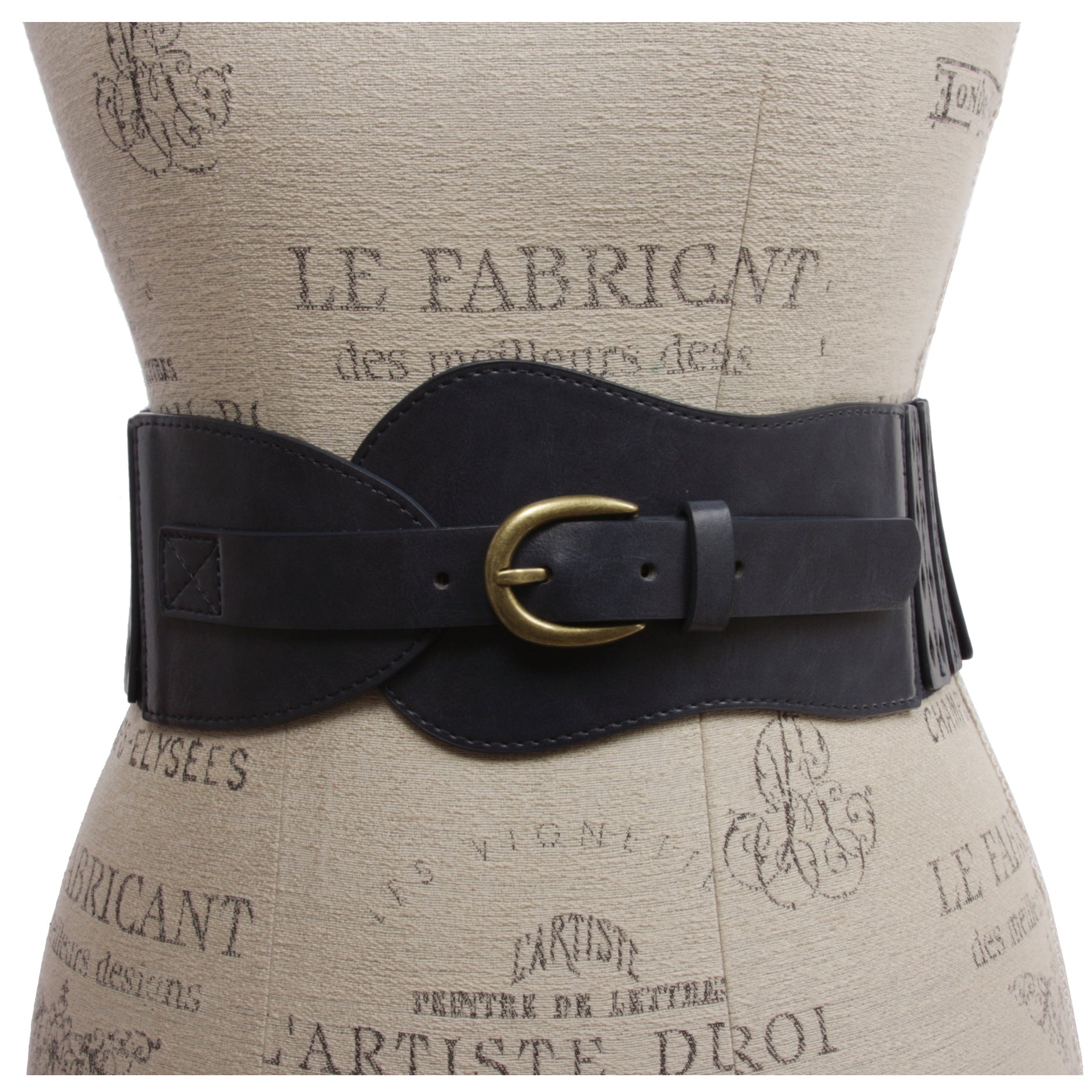 Women's 3" Wide High Waist Fashion Stretch Belt