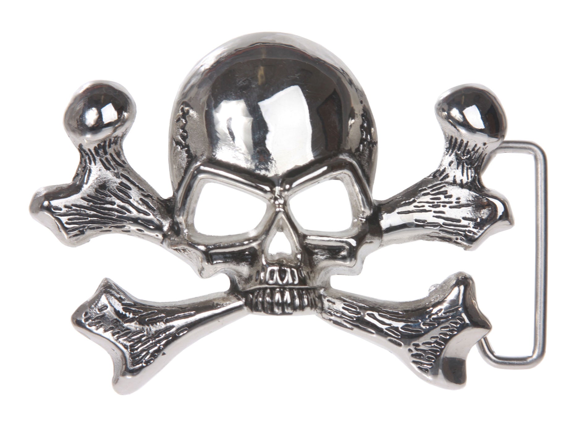 Skull and Cross Bone Pirate Belt Buckle - OnlineBelts