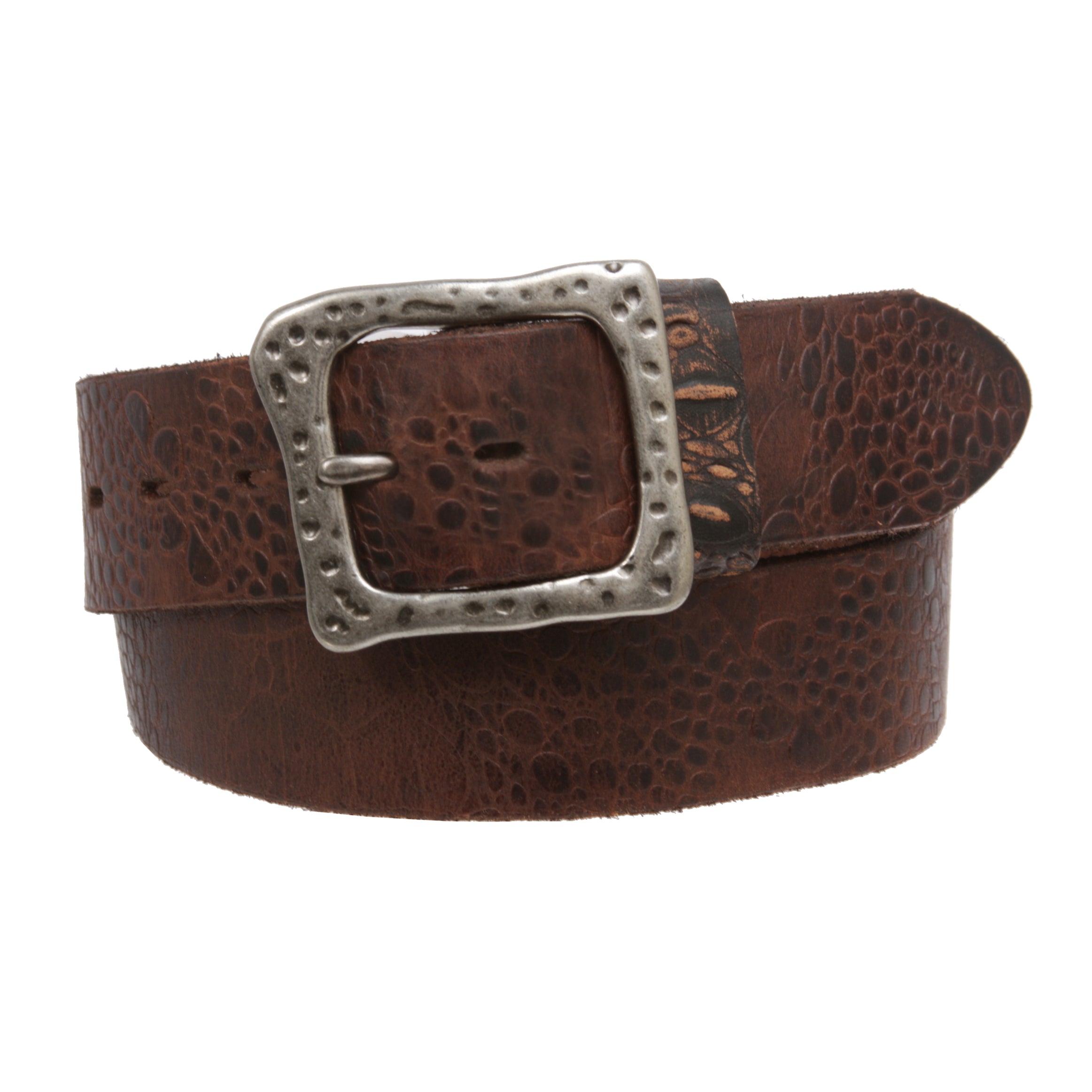 Snap On 1 1/2" Soft Hand Vintage Genuine Cowhide Full Grain Leather Casual Belt