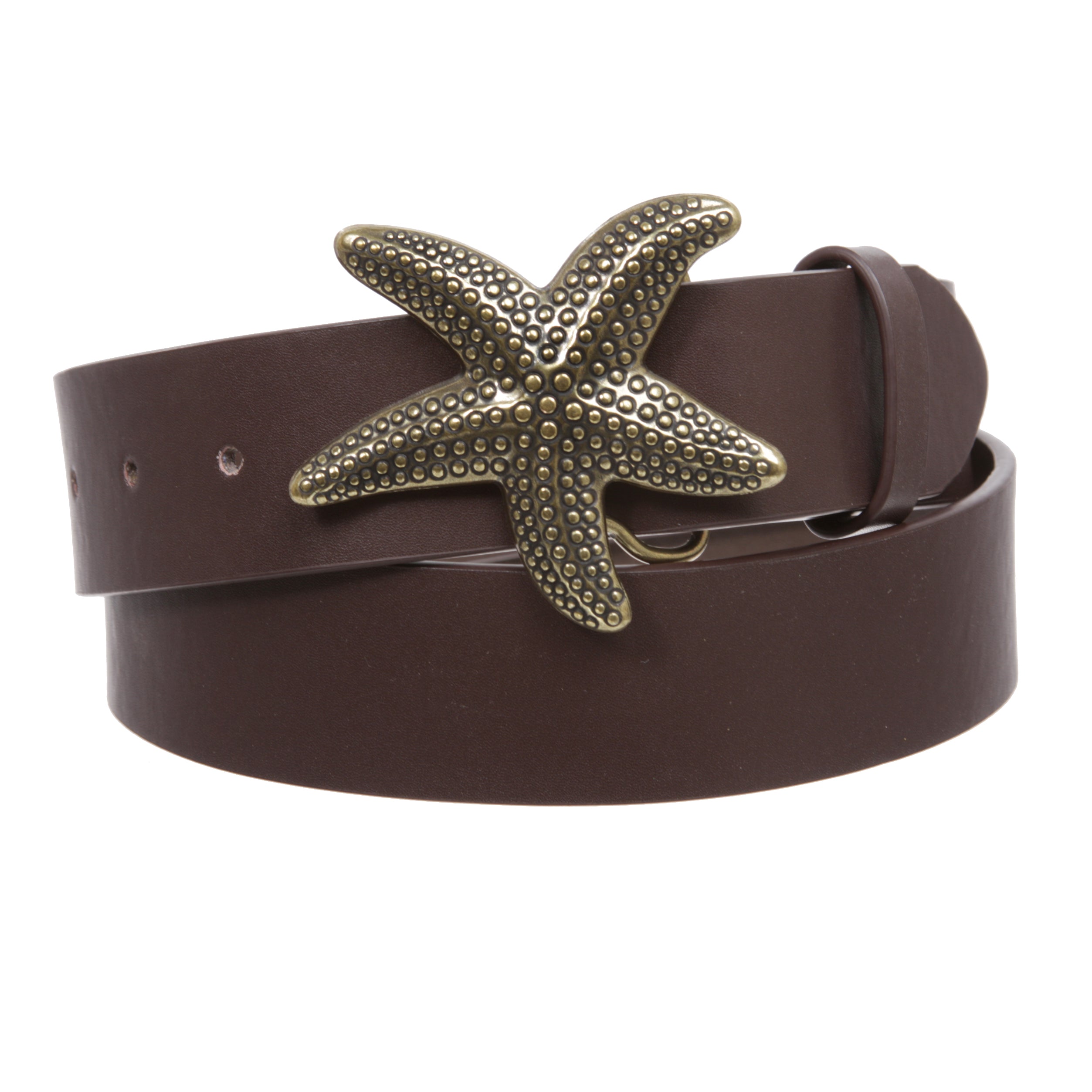 Unisex Starfish Buckle Snap-On Belt – 1.5" Wide, 19-Color Options - OnlineBelts