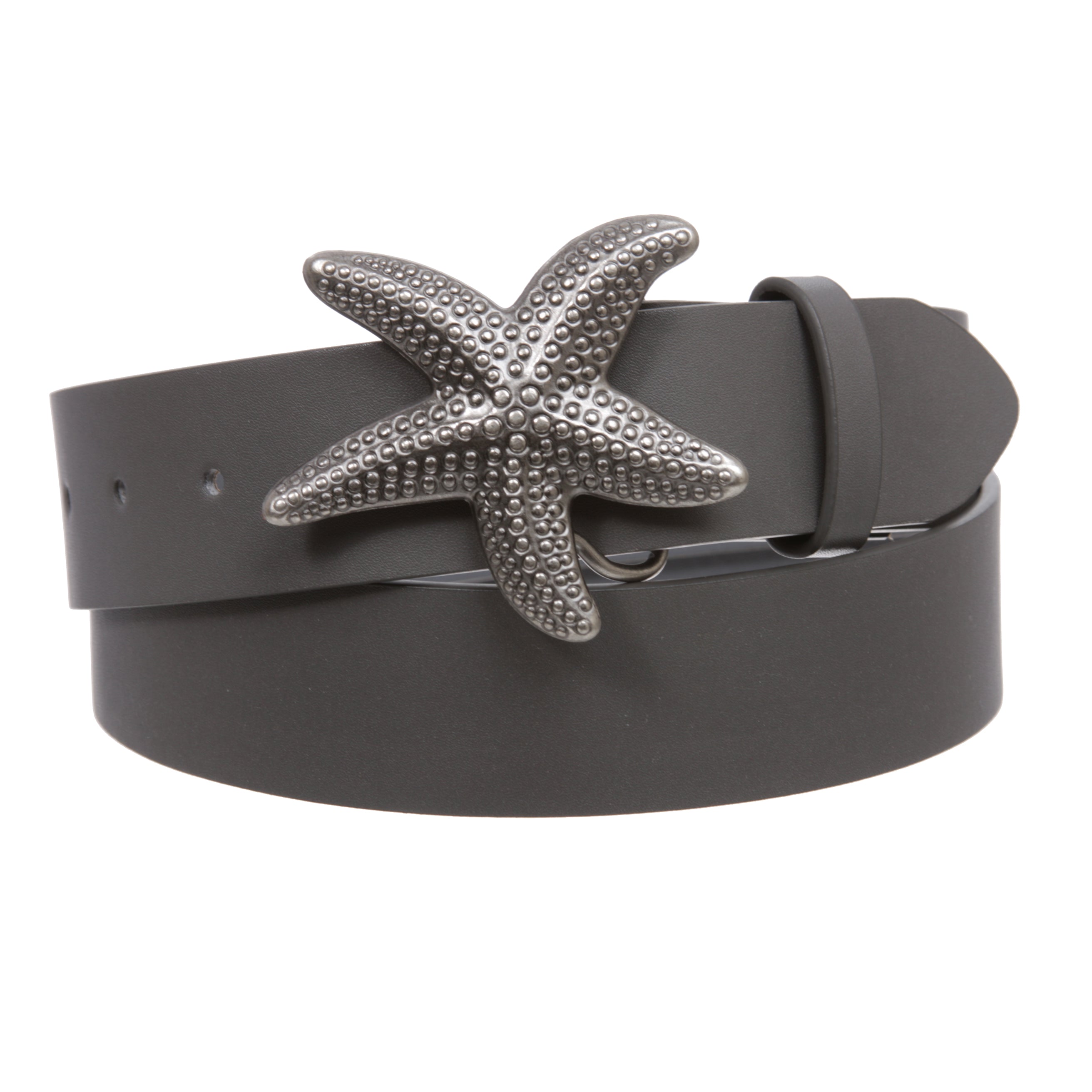 Unisex Starfish Buckle Snap-On Belt – 1.5" Wide, 19-Color Options - OnlineBelts