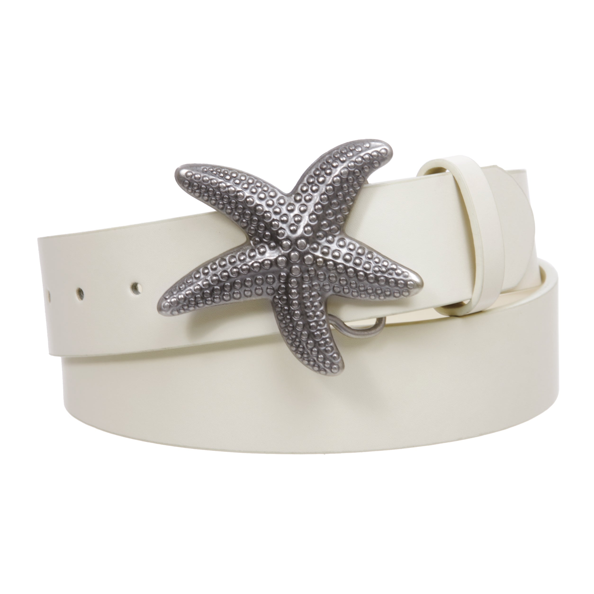 Unisex Starfish Buckle Snap-On Belt – 1.5" Wide, 19-Color Options - OnlineBelts