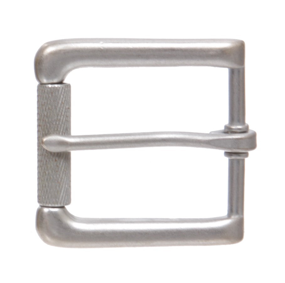 1 3/8" (35 mm) Nickle Free Single Prong Square Roller Belt Buckle - OnlineBelts