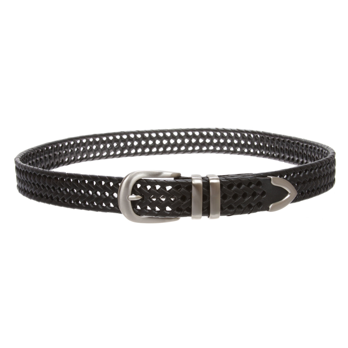 Men's 1 1/8 Inch (30 mm) Braided Leather Dress Lacing Belt