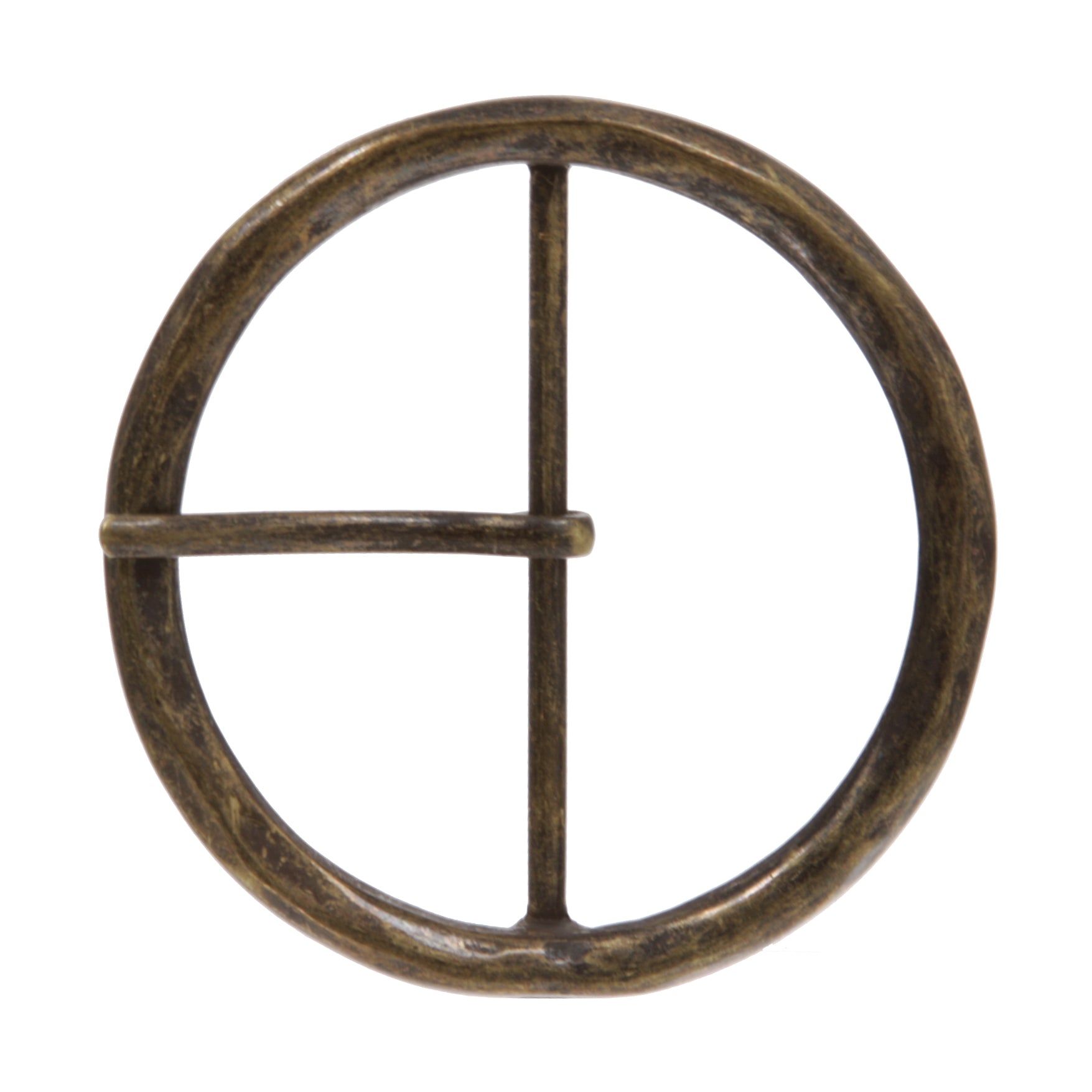 2 3/4" (70 mm) Single Prong Round Circle Center Bar Belt Buckle