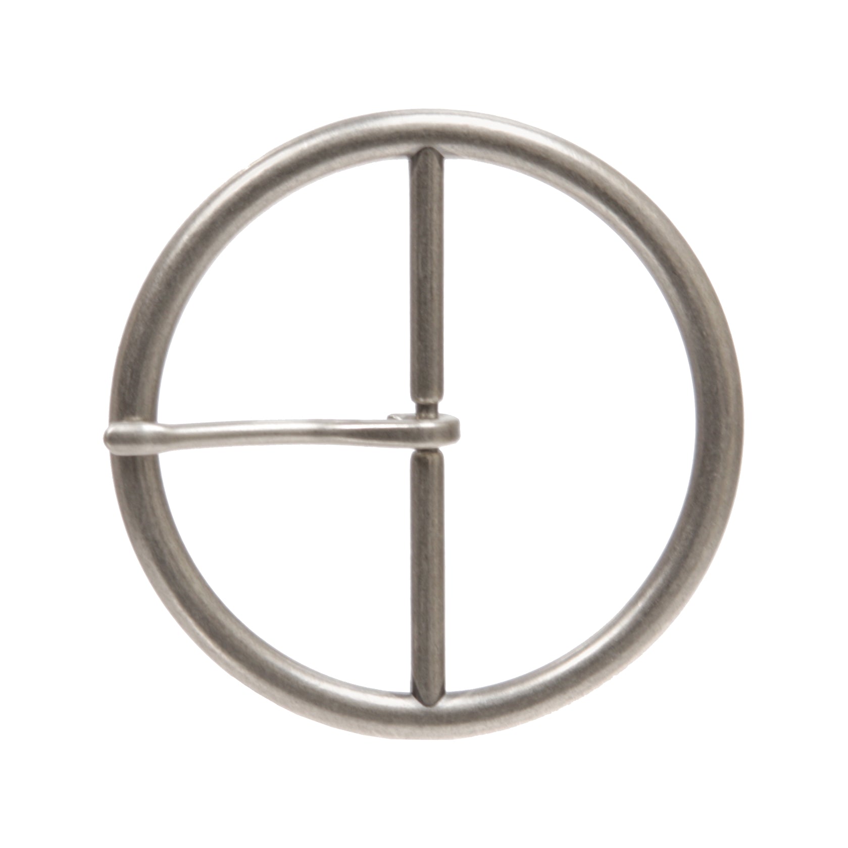 2 5/8" (68 mm) Single Prong Round Circle Center Bar Belt Buckle