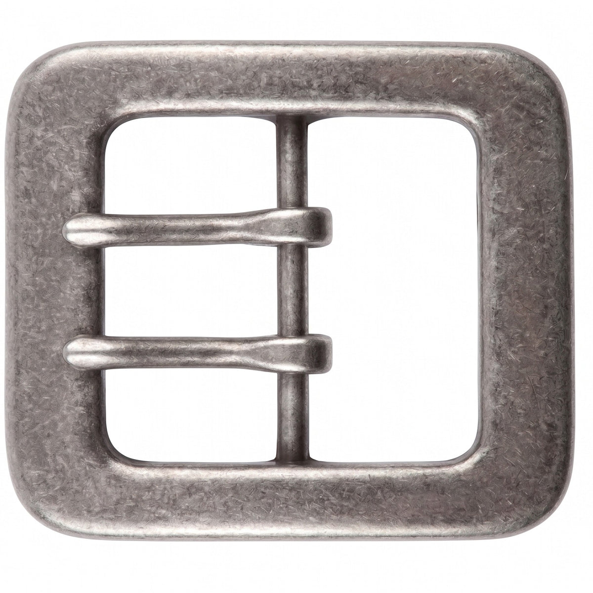 1 1/2" (40 mm) Rectangular Center Bar Double Prong Belt Buckle