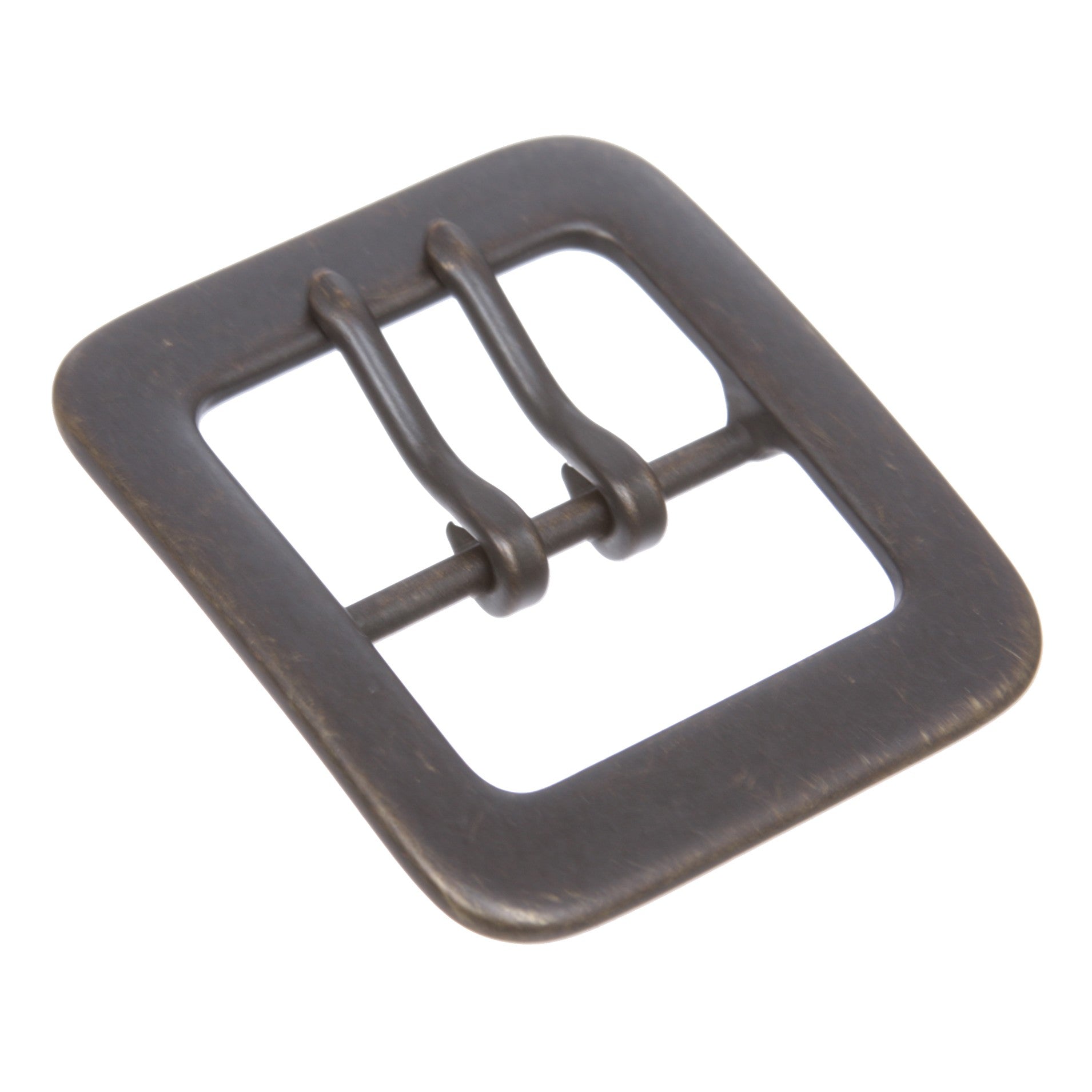 1 1/2" (40 mm) Rectangular Center Bar Double Prong Belt Buckle