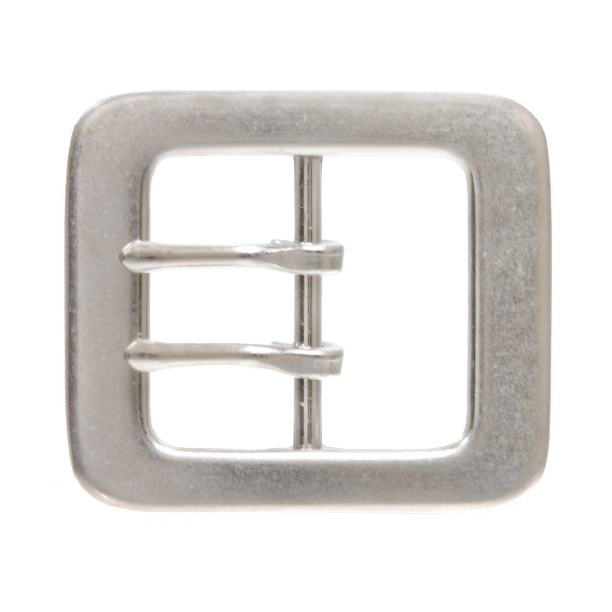 1 1/2" (40 mm) Rectangular Center Bar Double Prong Belt Buckle