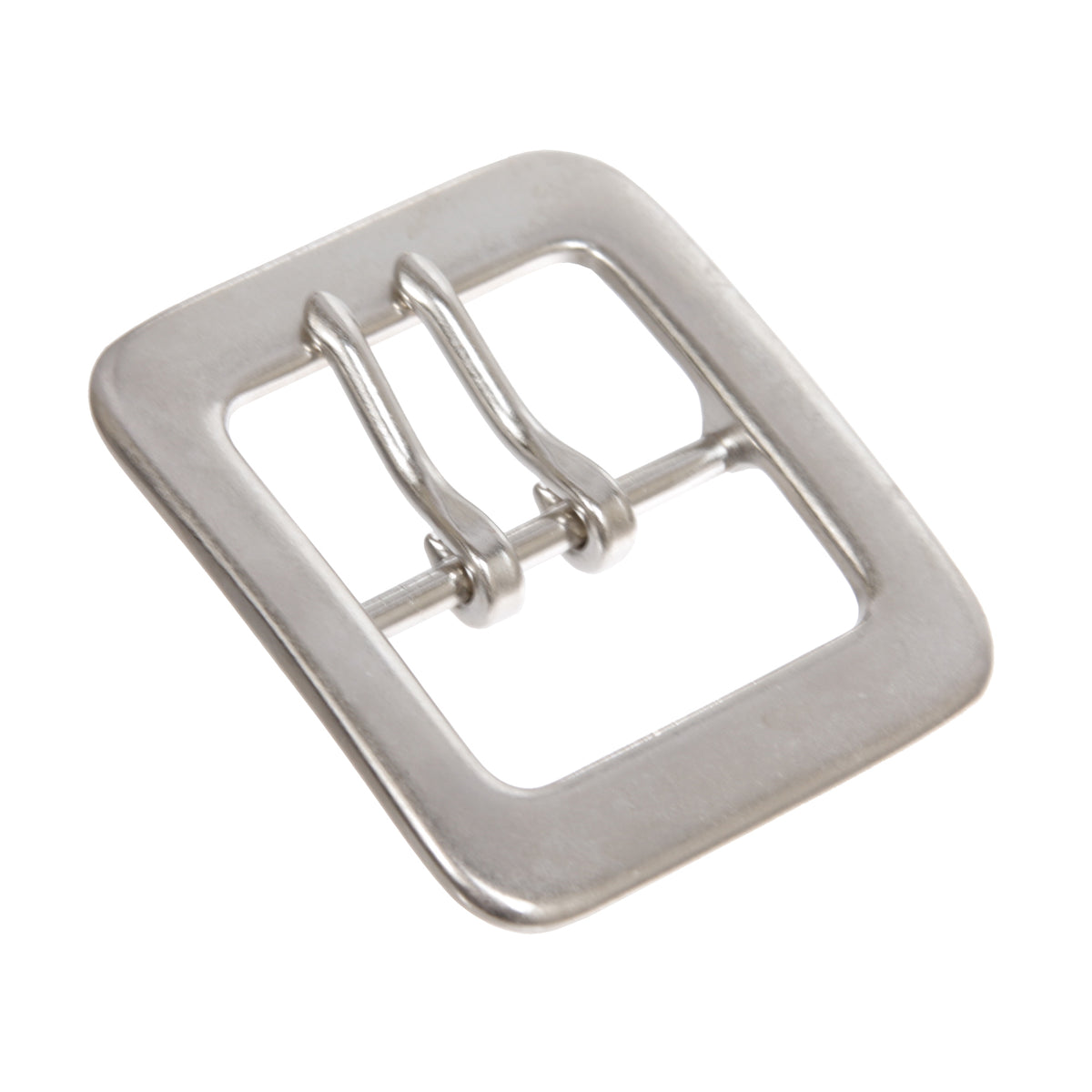 1 1/2" (40 mm) Rectangular Center Bar Double Prong Belt Buckle