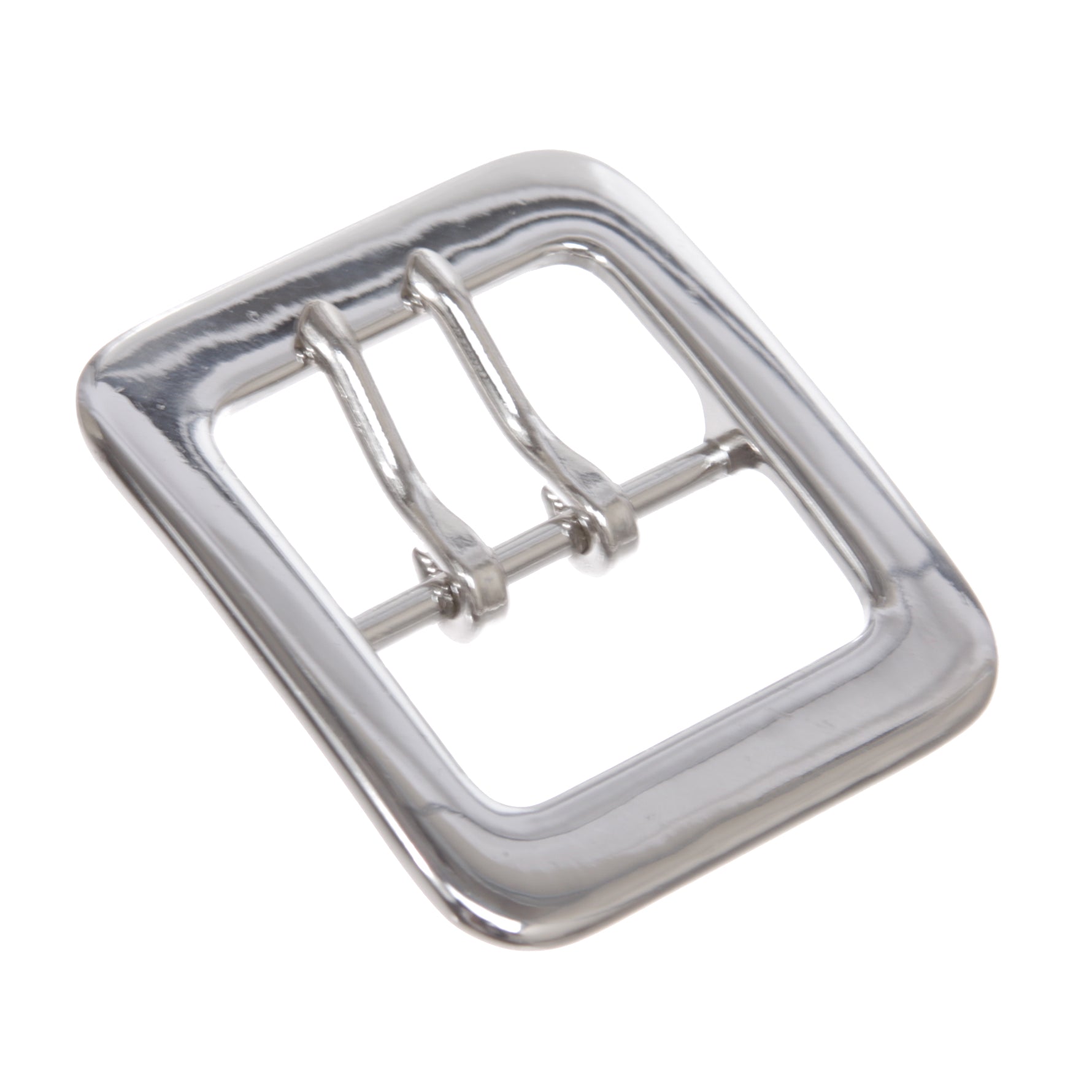 1 1/2" (40 mm) Rectangular Center Bar Double Prong Belt Buckle