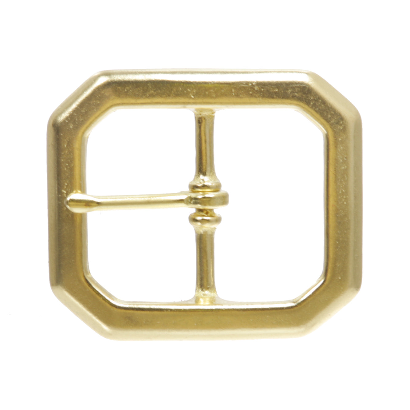1 5/8 Inch Single Prong Octagon Rectangular Center Bar Belt Buckle