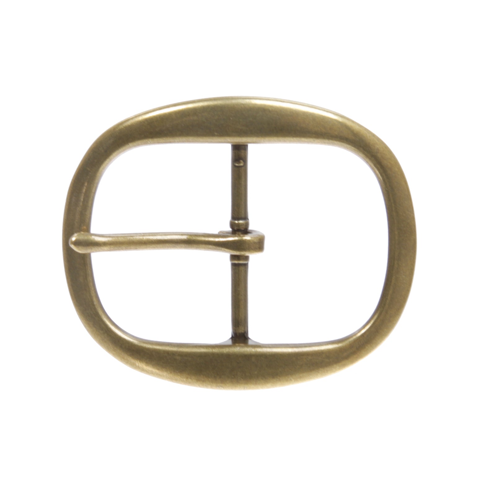1 1/2 Inch Nickel Free Center Bar Single Prong Oval Belt Buckle