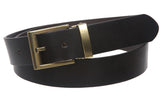 Mens or Womens 1 1/4 Inch (33mm) Clamp On Nickel Free Cut-to-Fit Top Grain Cowhide Plain Leather Belt