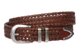 Men's 1 1/8 Inch (30 mm) Braided Leather Dress Belt