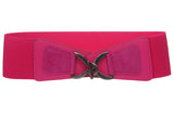 Women's 3" (75 mm) Wide High Waist Fashion Stretch Belt