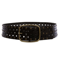70 mm Ladies Contour belt with round perforated rivet detailing