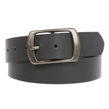 Women Casual PU Leather Dress Belt With Square Single Prong Buckle