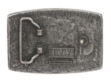 Antique Rectangular Hammered Plain Belt Buckle