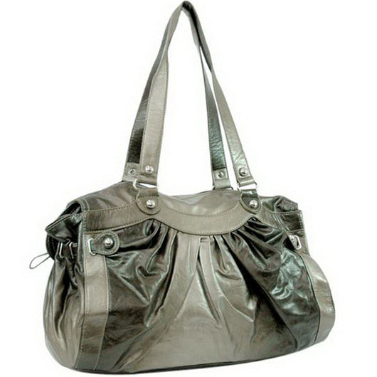 Two Tone Leather look like Shoulder Bag