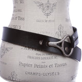 Womens High Waist Genuine Leather Belt With Hook Closure