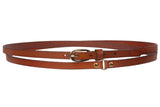 1/2" (13 mm) Skinny Solid Leather Double Wrap Belt
