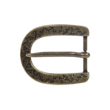1 1/4"(34mm) Antique Brass Western Floral Perforated Engraved Horseshoe Single Prong Belt Buckle