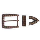 1-1/2" Western Cowgirl Rhinestone Fashion Belt Buckle Set for Leather Craft
