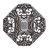 1 1/2" (38 mm) Western Engraving Hollow Out Perforated Floral Octagonal Rhombic Square Belt Buckle