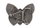 Western Butterfly Floral Engraving Antique Belt Buckle