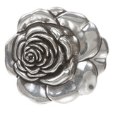 Rose Flower 3D Silver Belt Buckle
