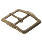 1 1/2" (38 mm) Single Prong Solid Brass Rectangular Belt Buckle
