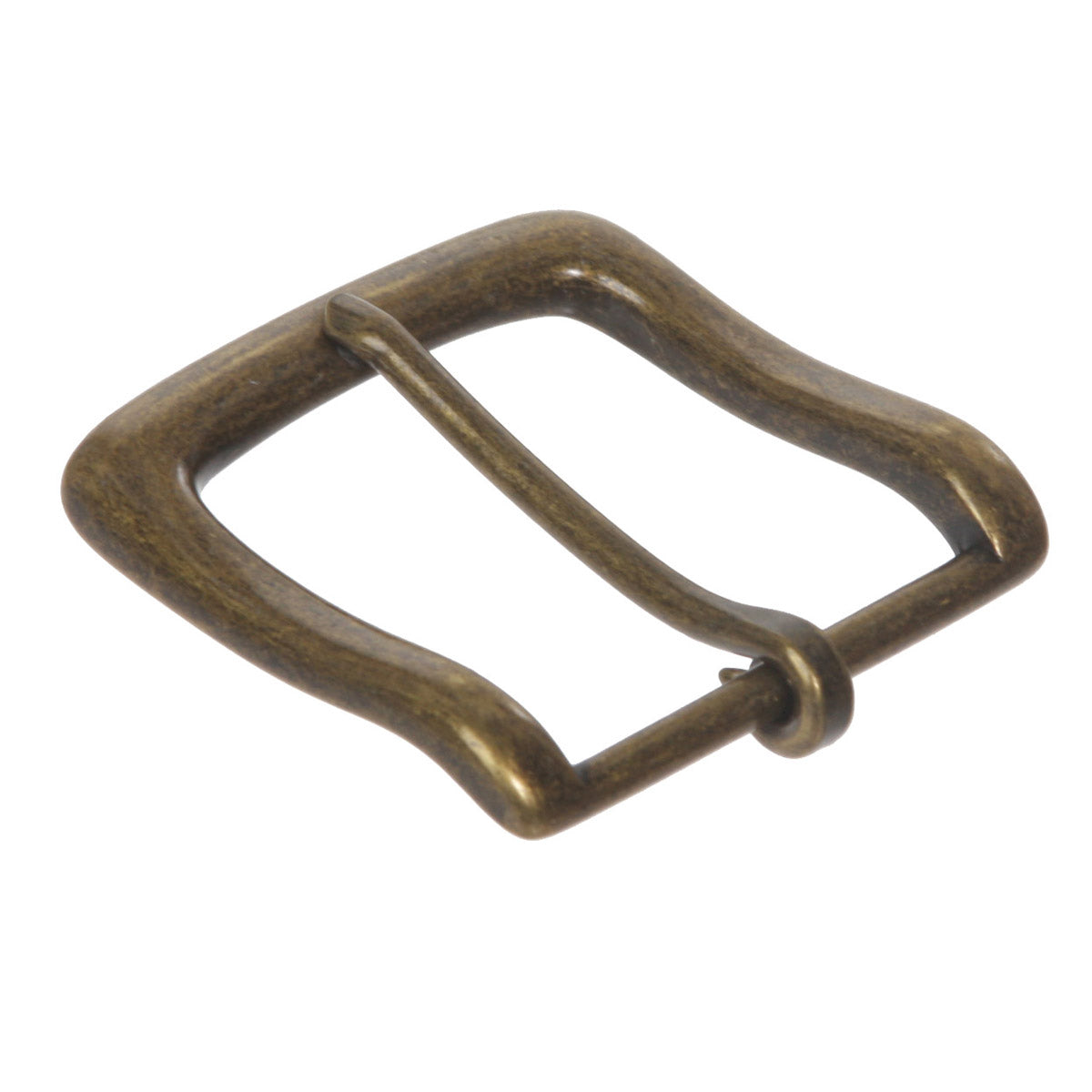 1 1/2" (40 MM) Single Prong Brass Square Belt Buckle
