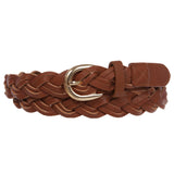 Women's 1" Skinny Braided Woven Non Leather Belt