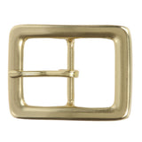 1 3/8" (36 mm) Nickel Free Single Prong Solid Brass Rectangular Belt Buckle