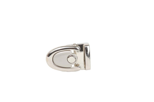 1 1/8 Inch (28 mm) Clamp On Oval Silver Belt Buckle